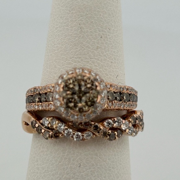 406424 14k Rose Gold Diamond Engagement Ring set 1.56 cttw. With appraisal - Picture 4 of 5
